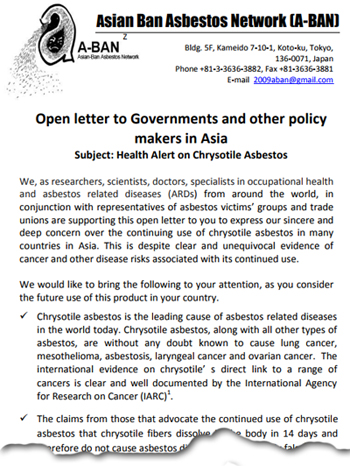 Pic: OpenLetter on Asbestos - click to download