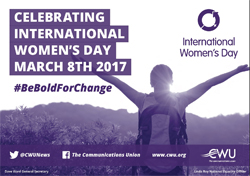 Pic: International Women's Day CWU leaflet
