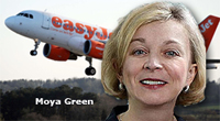 Pic: Moya Green with Easyjet plane