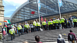 Pic: police outside Lime St Station